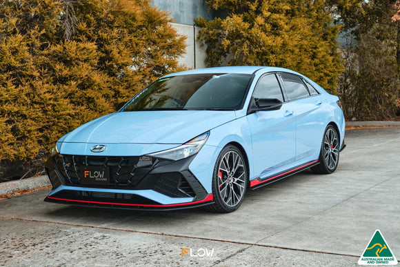 FLOW Designs  CN7 Elantra N Sedan 2021 Front Lip Splitter & Mounting Brace - MODE Auto Concepts