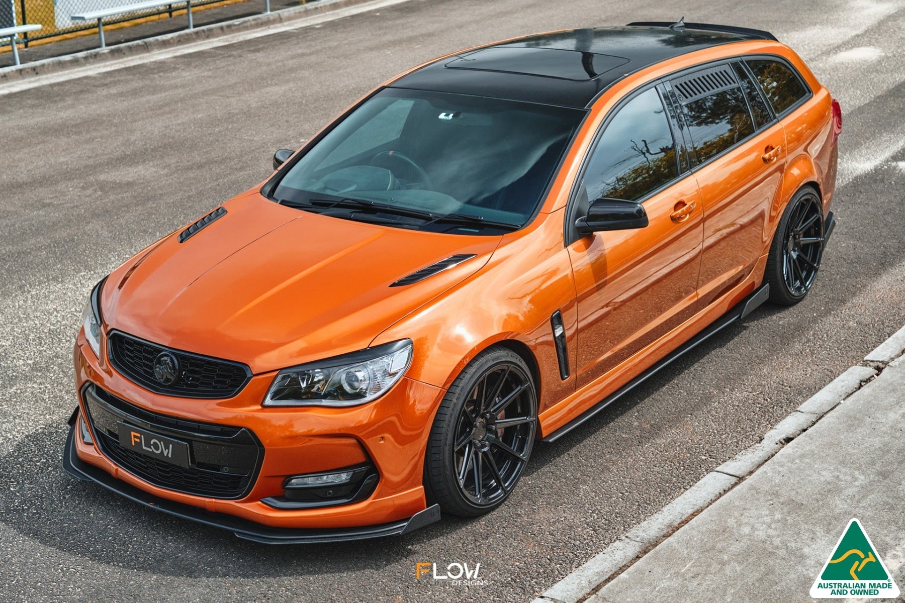 FLOW Designs  VF Commodore S2 Wagon Side Skirt Splitters (Pair) - MODE Auto Concepts