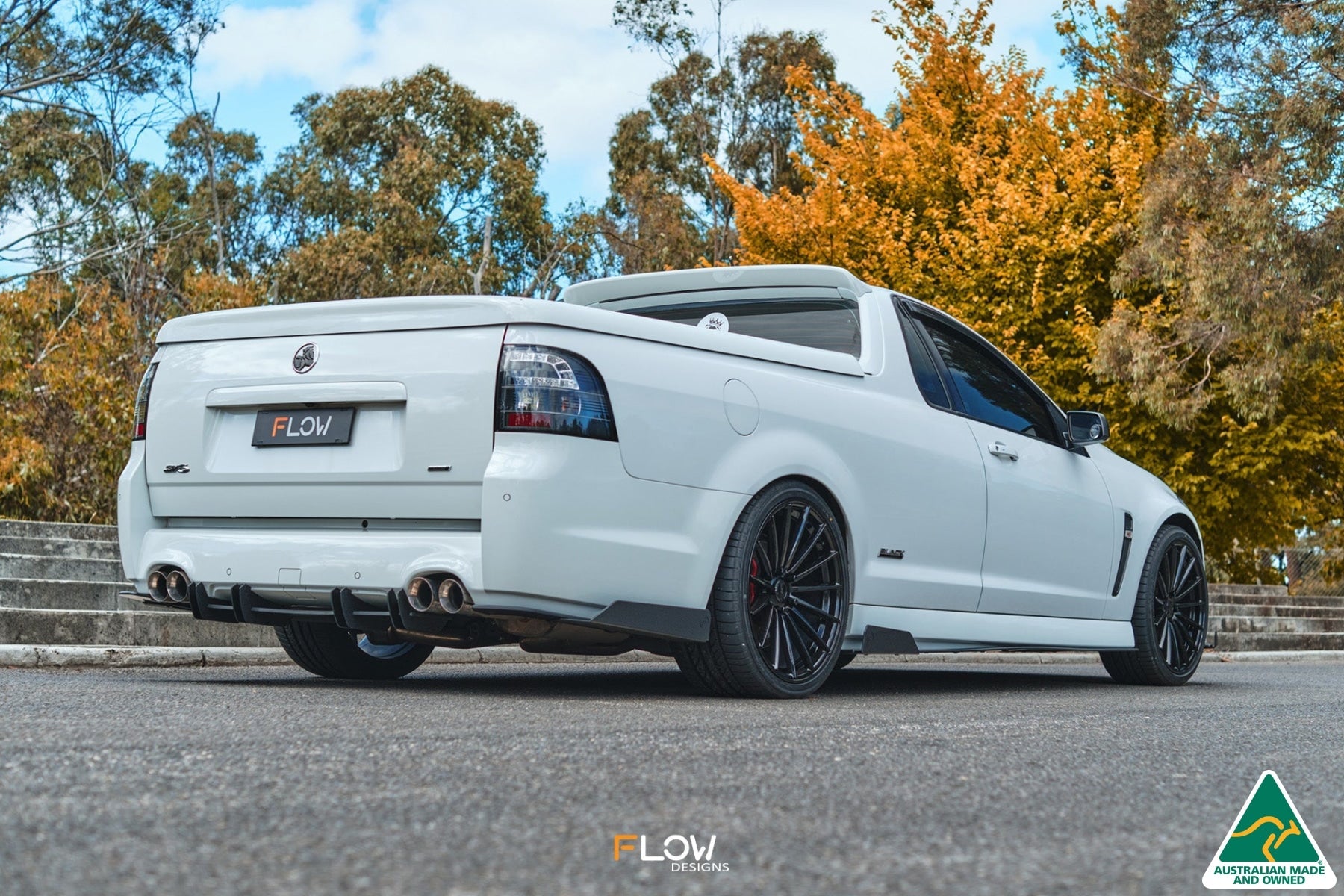 FLOW Designs  VF Commodore S2 Ute Rear Spat Winglets (Pair) - MODE Auto Concepts