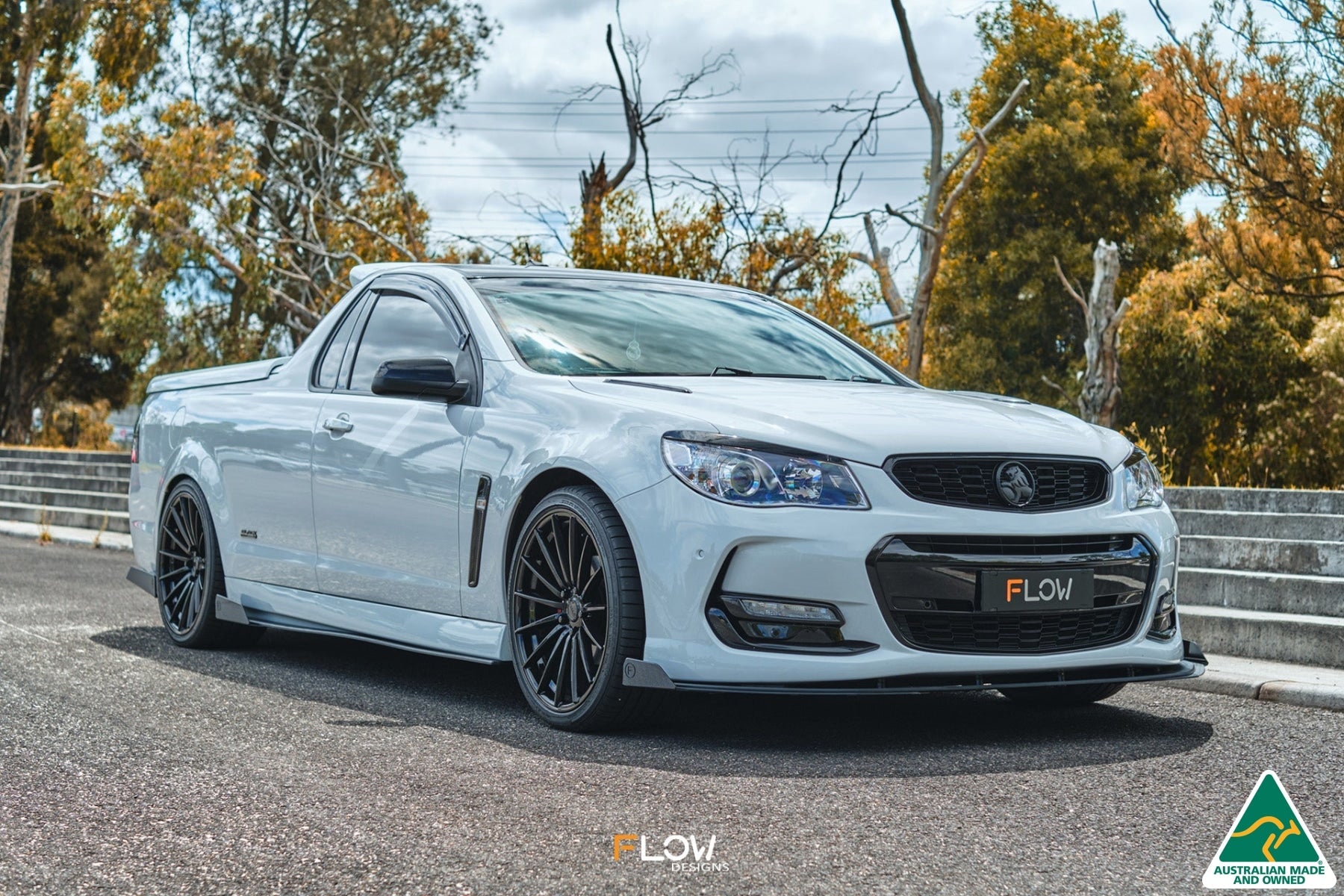 FLOW Designs  VF Commodore S2 Ute Front Lip Splitter Winglets (Pair) - MODE Auto Concepts
