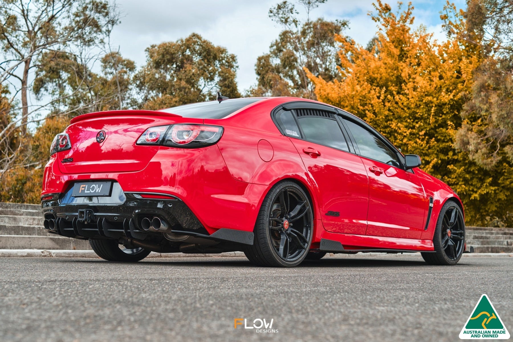 FLOW Designs  VF Commodore S1 Sedan Rear Spat Winglets (Pair) - MODE Auto Concepts