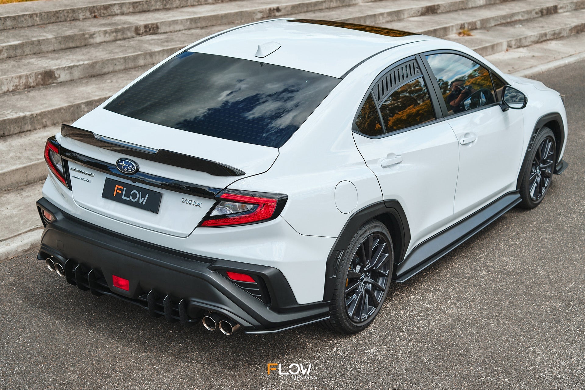 FLOW Designs  VB WRX Side Skirt Splitters (TEXTURED: Pair) - MODE Auto Concepts