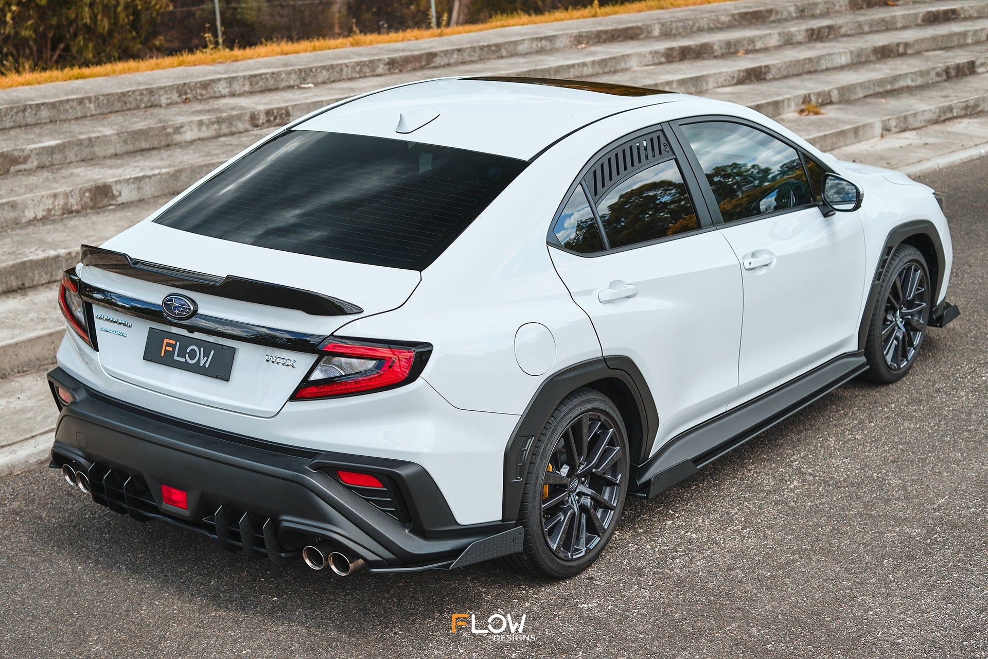 FLOW Designs  VB WRX Side Skirt Splitter Winglets (Pair) - MODE Auto Concepts