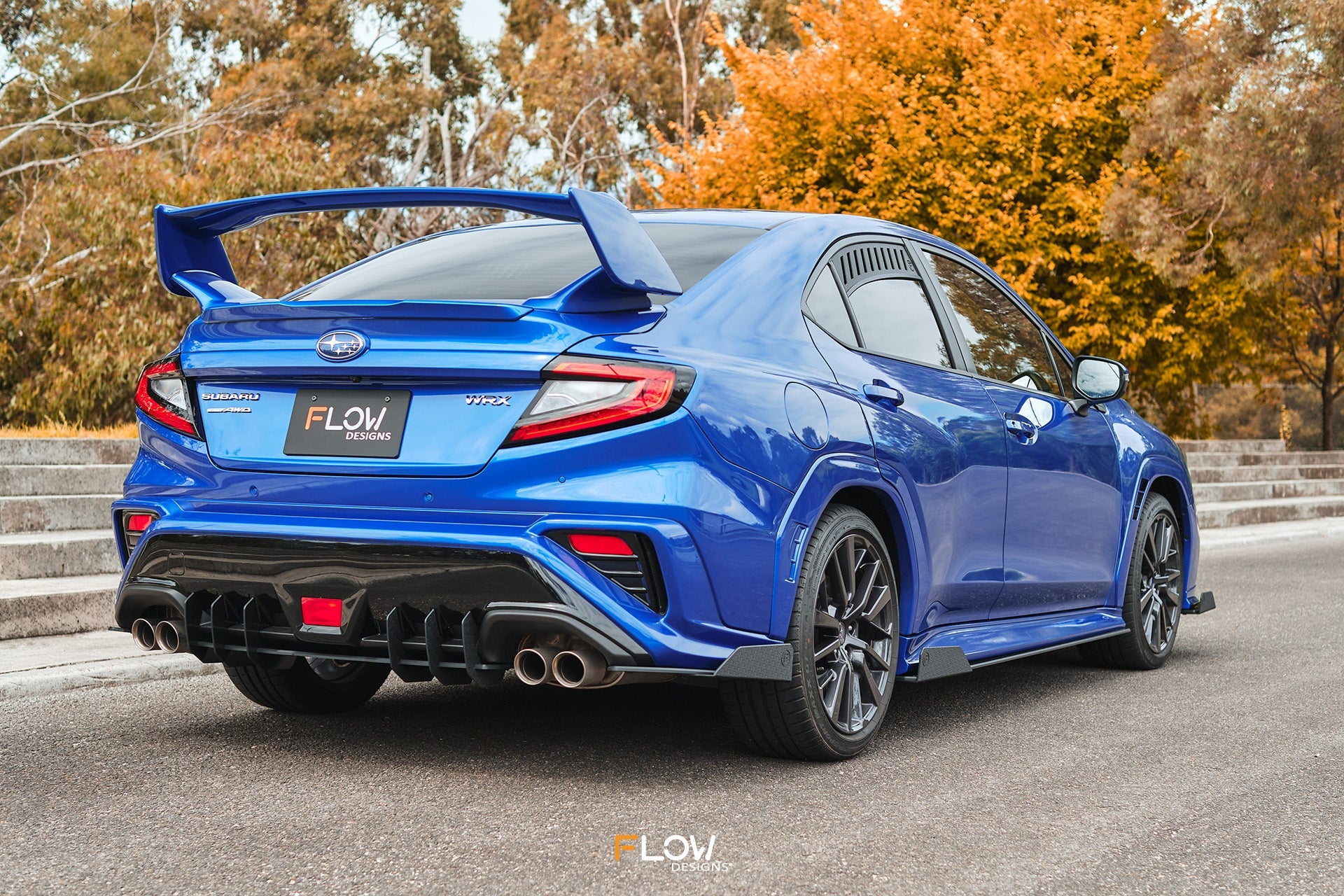 FLOW Designs  VB WRX Rear Spats (GLOSS; Pair) - MODE Auto Concepts