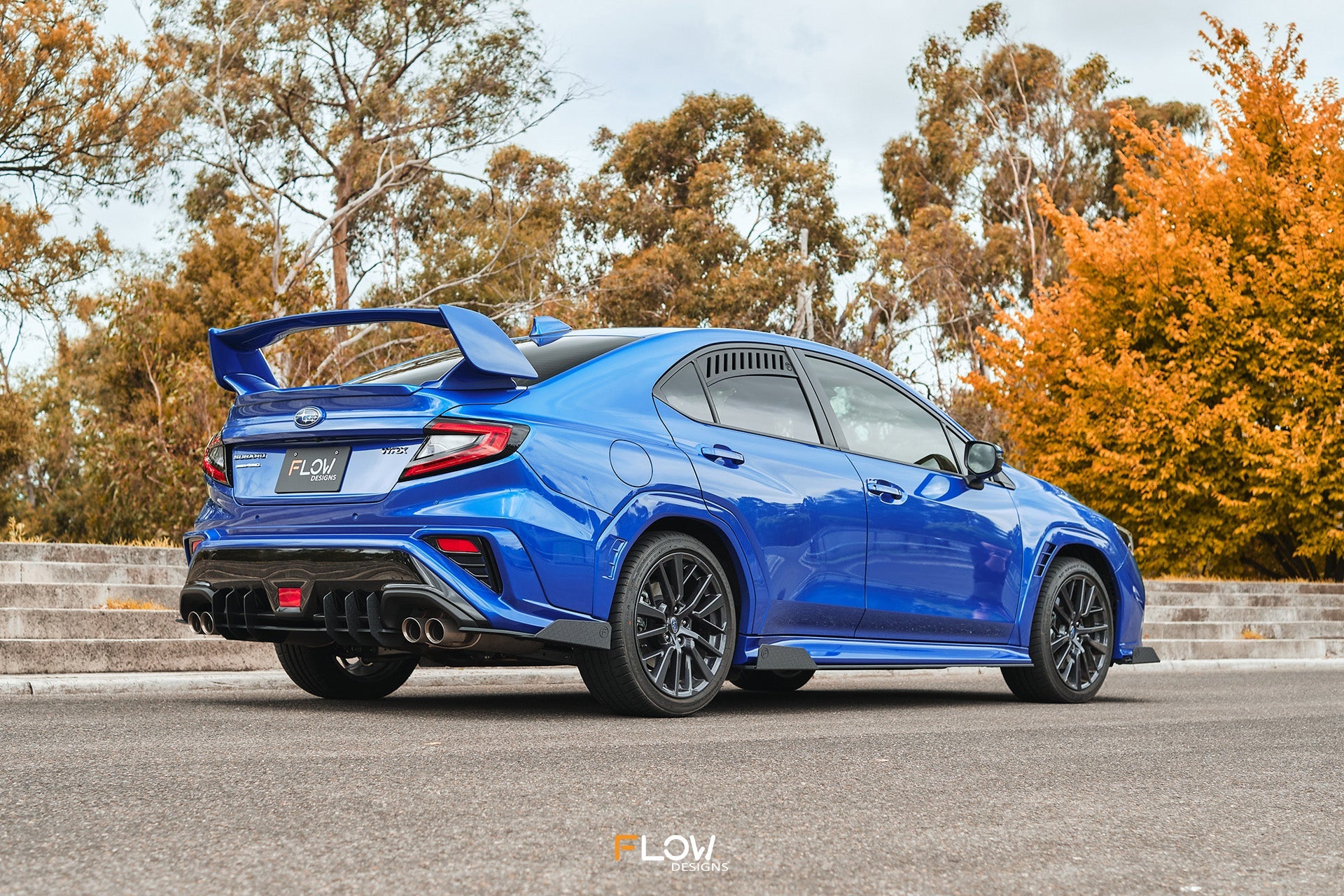 FLOW Designs  VB WRX Side Skirt Splitters (GLOSS: Pair) - MODE Auto Concepts