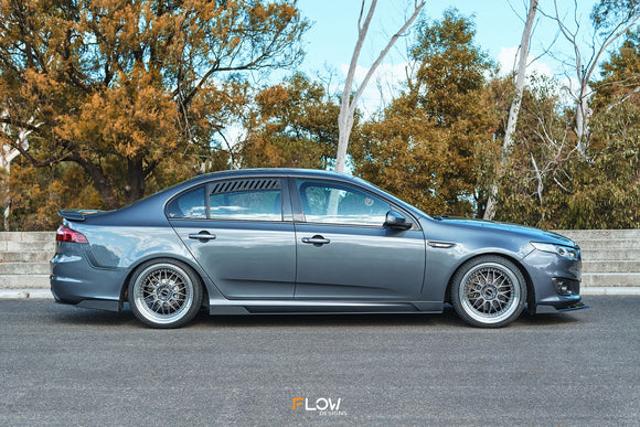 FLOW Designs  Falcon FGX Side Skirt Splitters (TEXTURED: Pair) - MODE Auto Concepts