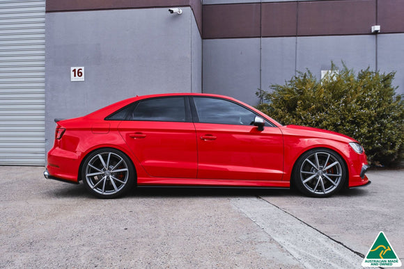 FLOW Designs  S3 8V Sedan Pre-Facelift Side Skirt Splitters V3 (Pair) - MODE Auto Concepts