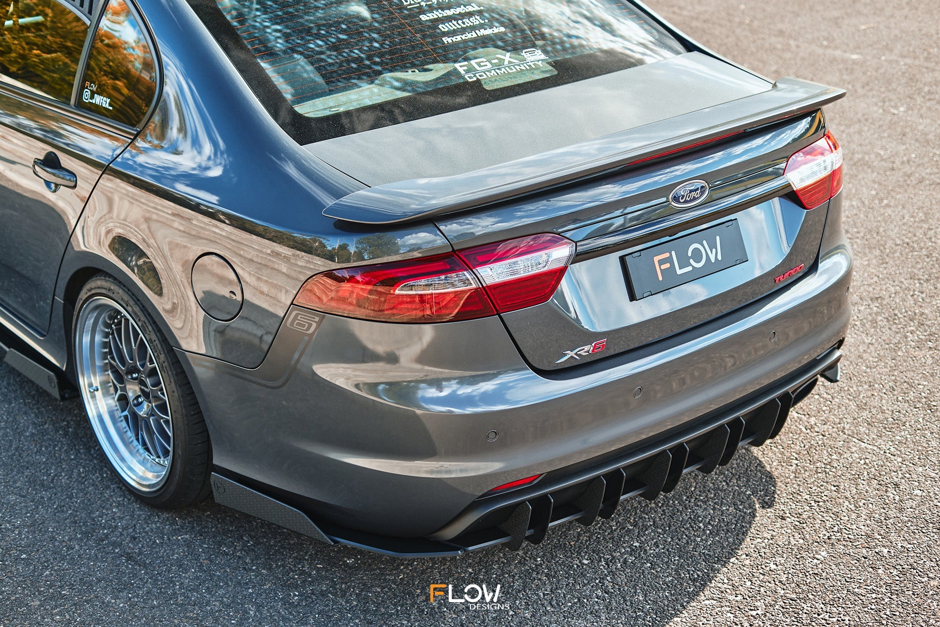 FLOW Designs  Falcon FGX Flow-Lock Rear Diffuser (TEXTURED) - MODE Auto Concepts