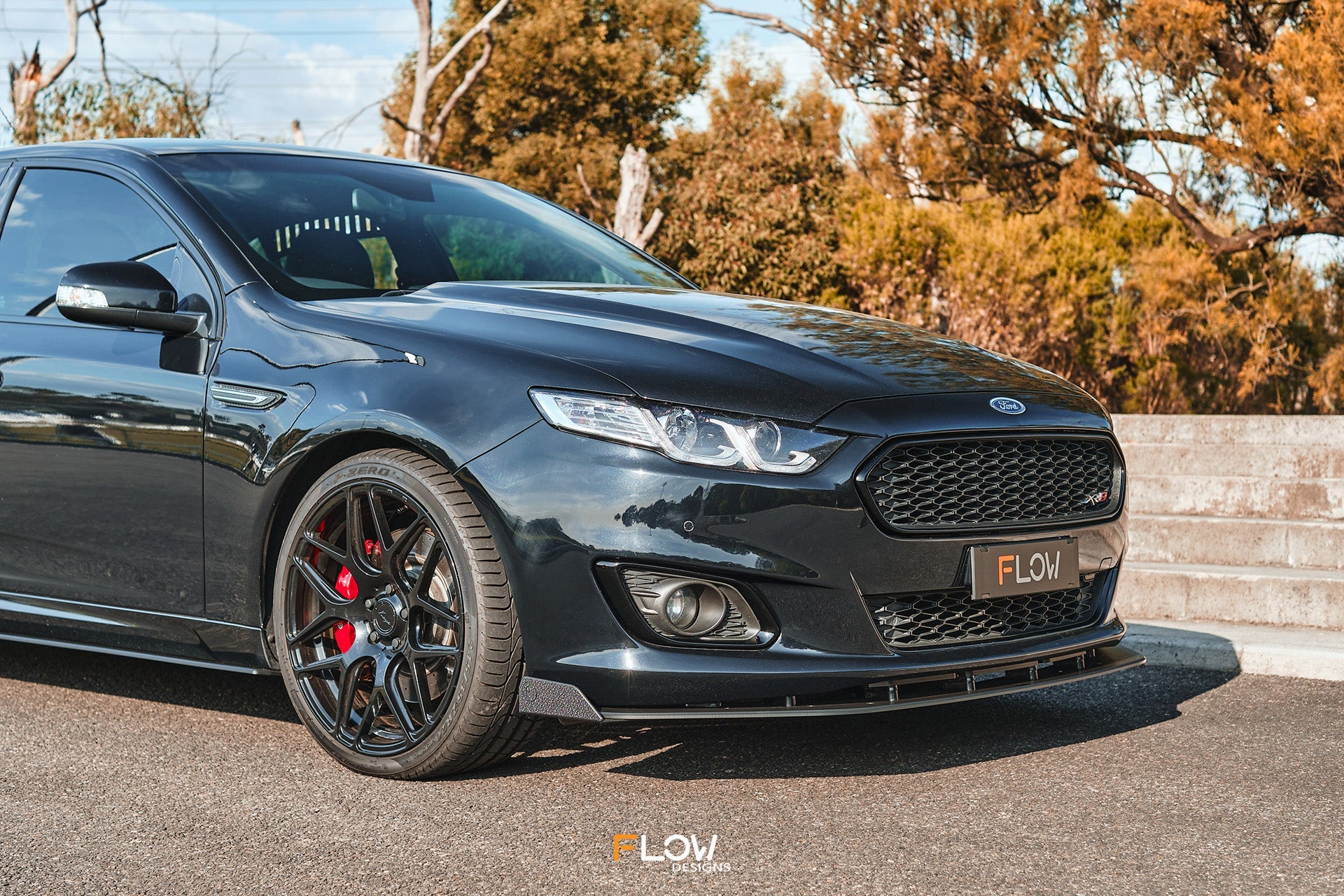 FLOW Designs  Falcon FGX Front Lip Splitter (TEXTURED) - MODE Auto Concepts