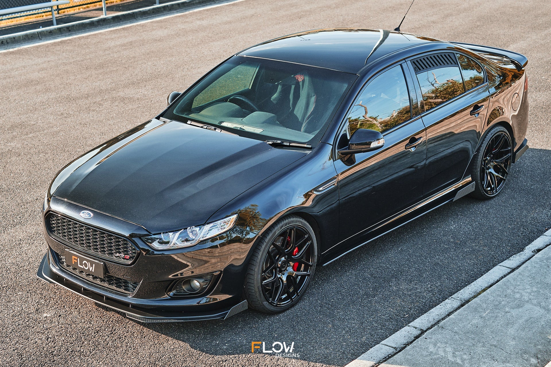 FLOW Designs  Falcon FGX Front Lip Splitter Extensions (Pair) - MODE Auto Concepts