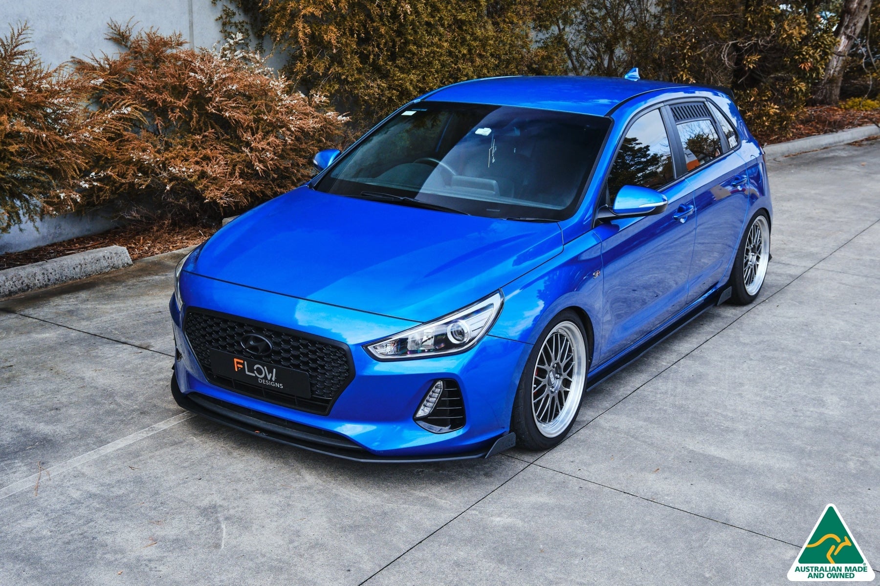 FLOW Designs  i30 SR Hatch (2017-2018) Front Lip Splitter & Mounting Brace - MODE Auto Concepts