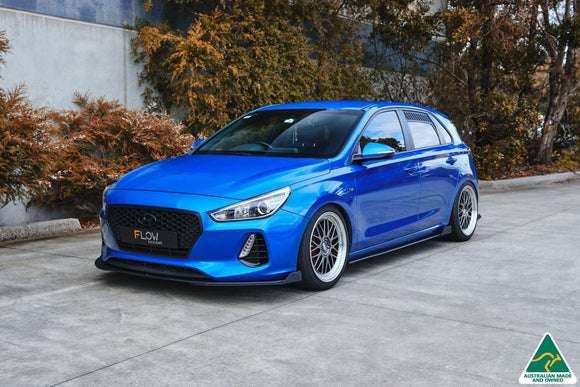 FLOW Designs  i30 SR Hatch (2017-2018) Front Lip Splitter Winglets (Pair) - MODE Auto Concepts