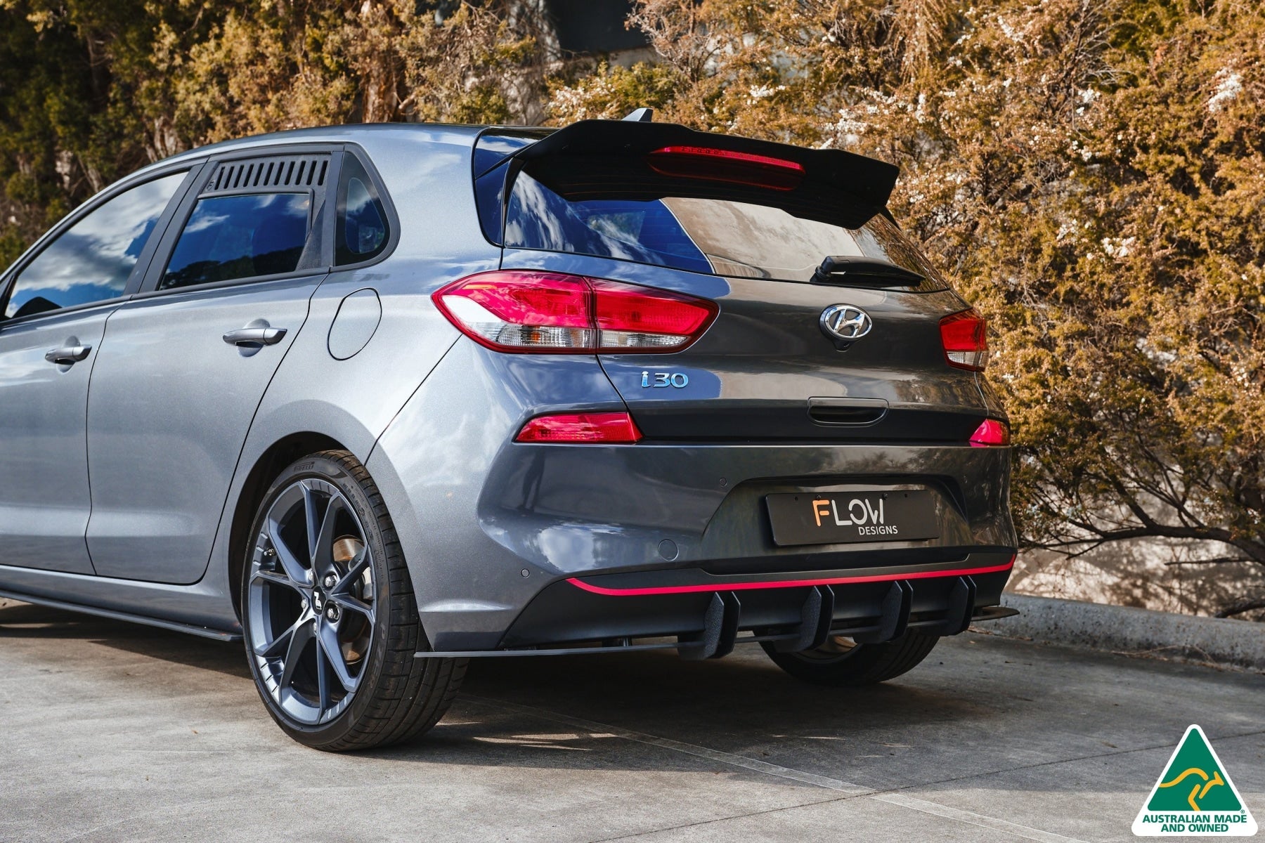 FLOW Designs  i30 Hatch PD1, PD2 2018-2020 Flow-Lock Rear Diffuser - MODE Auto Concepts