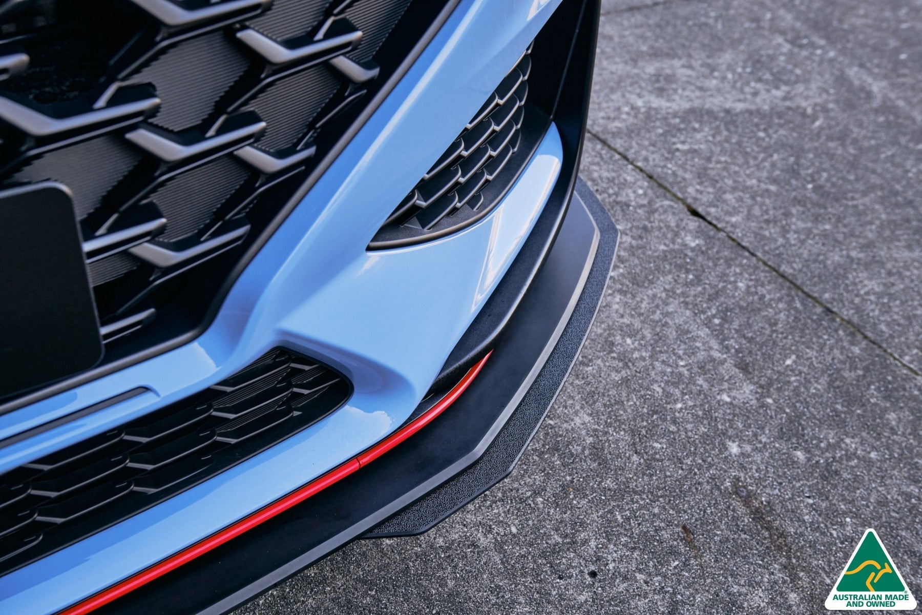 FLOW Designs  i30N Hatch PD FL 2021 Front Lip Splitter Extensions (Pair) - MODE Auto Concepts