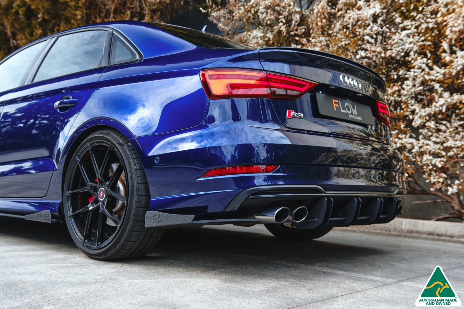 FLOW Designs  S3 8V Sedan Facelift Flow-Lock Rear Diffuser - MODE Auto Concepts