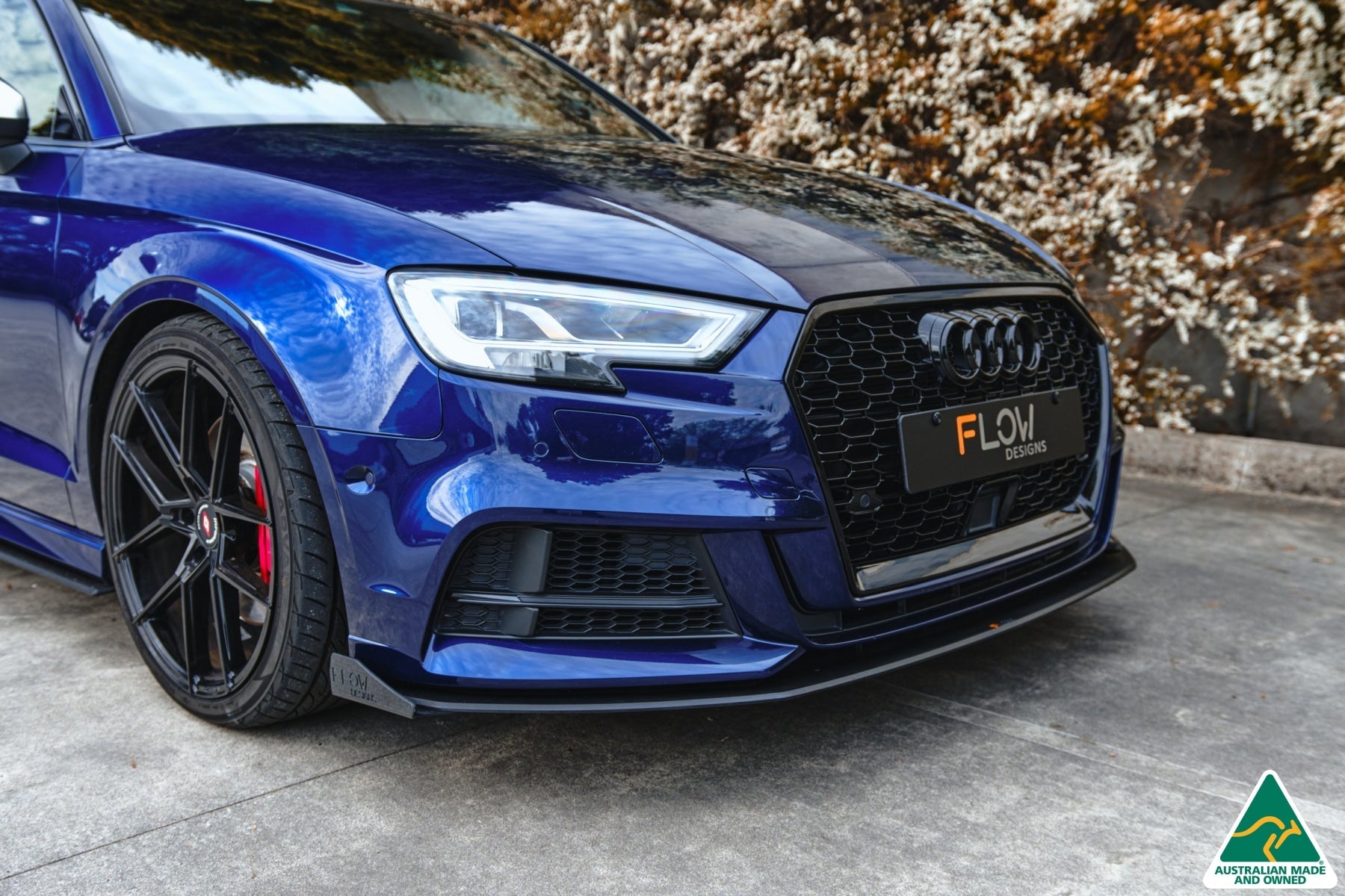 FLOW Designs  S3 8V Sedan Facelift  Front Lip Splitter Winglets (Pair) - MODE Auto Concepts