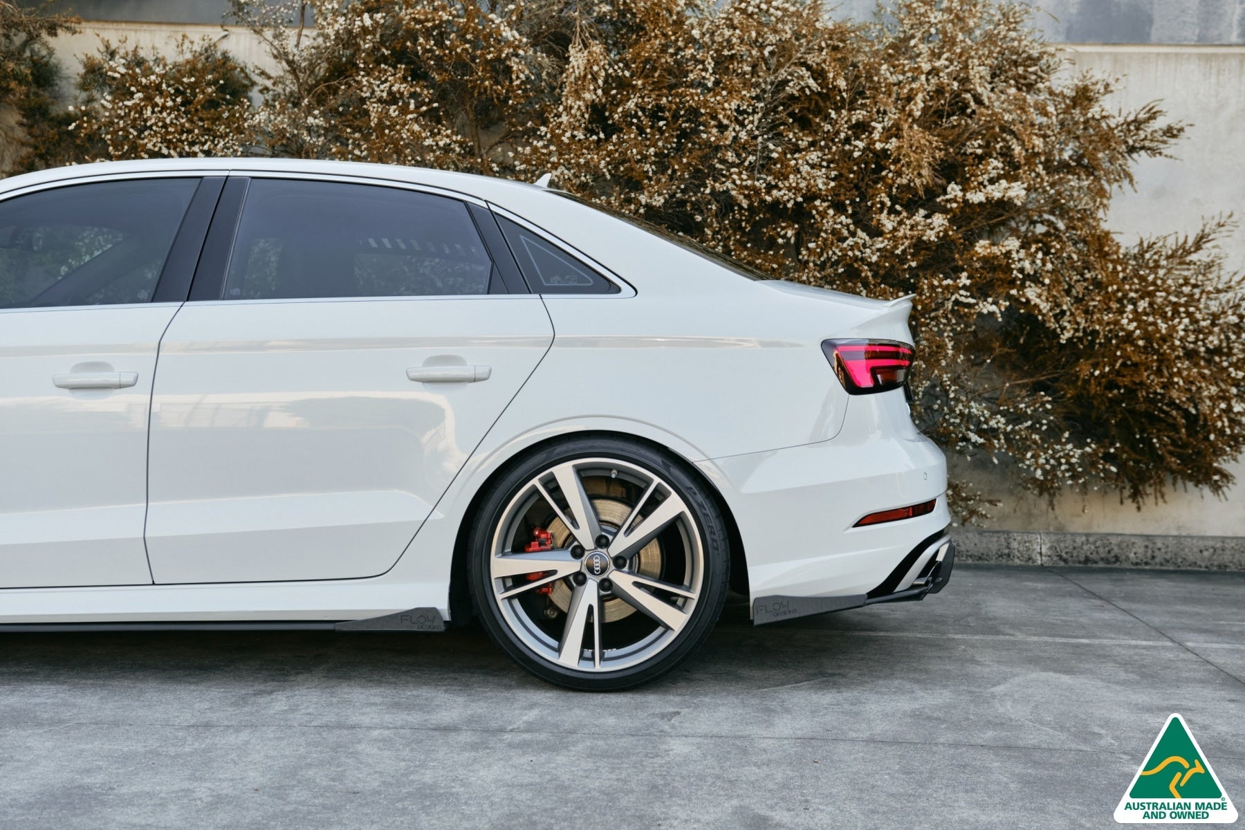 FLOW Designs  RS3 8V Sedan Facelift Side Skirt Splitter Winglets (Pair) - MODE Auto Concepts