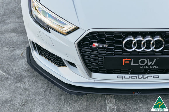 FLOW Designs  RS3 8V Sedan Facelift Front Lip Splitter Extensions (Pair) - MODE Auto Concepts