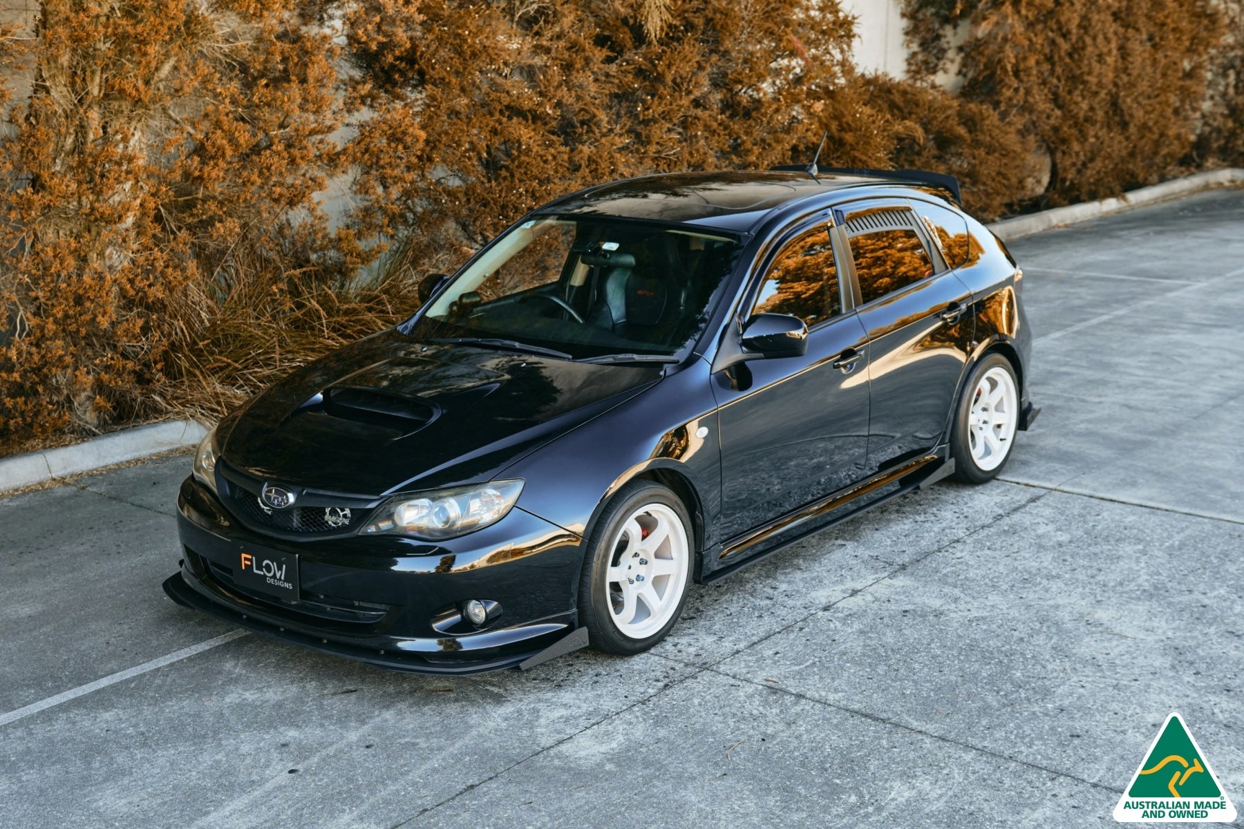 FLOW Designs  Impreza WRX/RS G3 Hatch PFL Front Lip Splitter Extensions (Pair) - MODE Auto Concepts