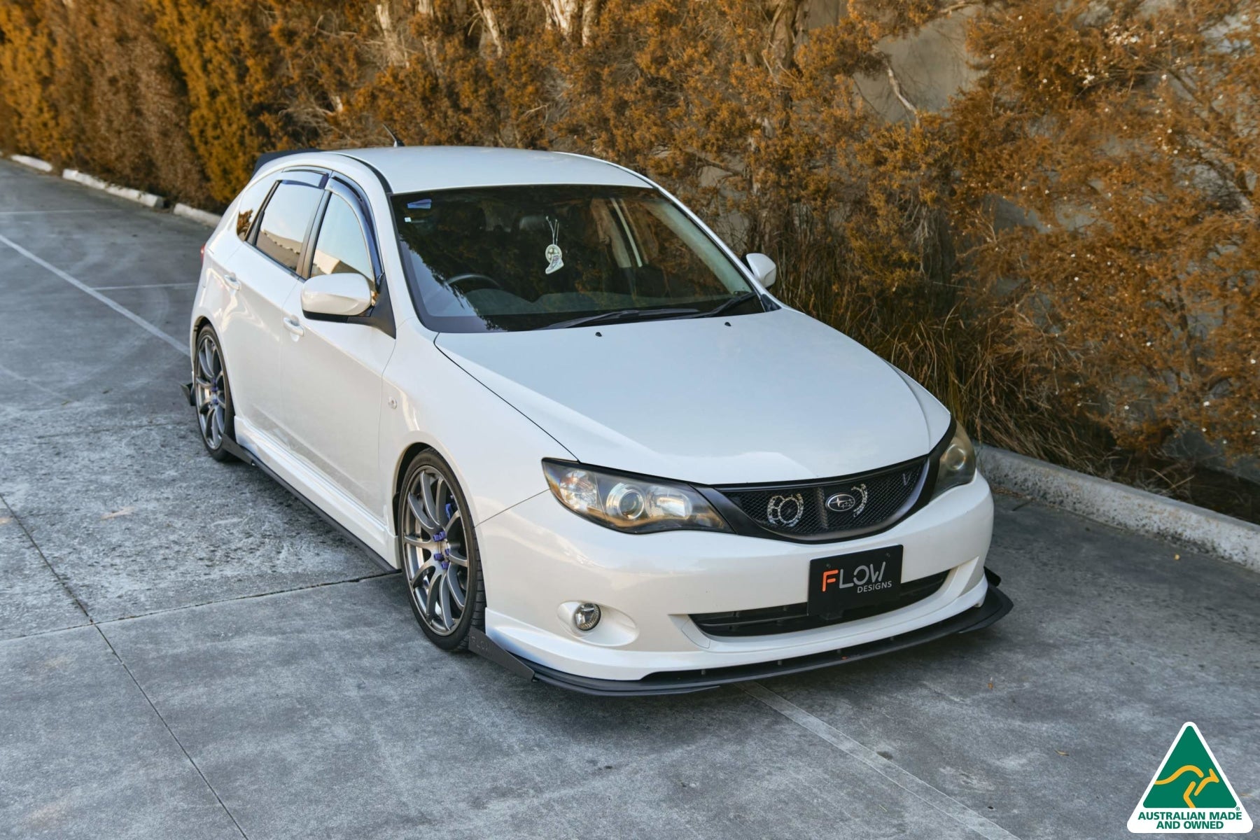 FLOW Designs  Impreza WRX/RS G3 Hatch PFL Front Lip Splitter Extensions (Pair) - MODE Auto Concepts