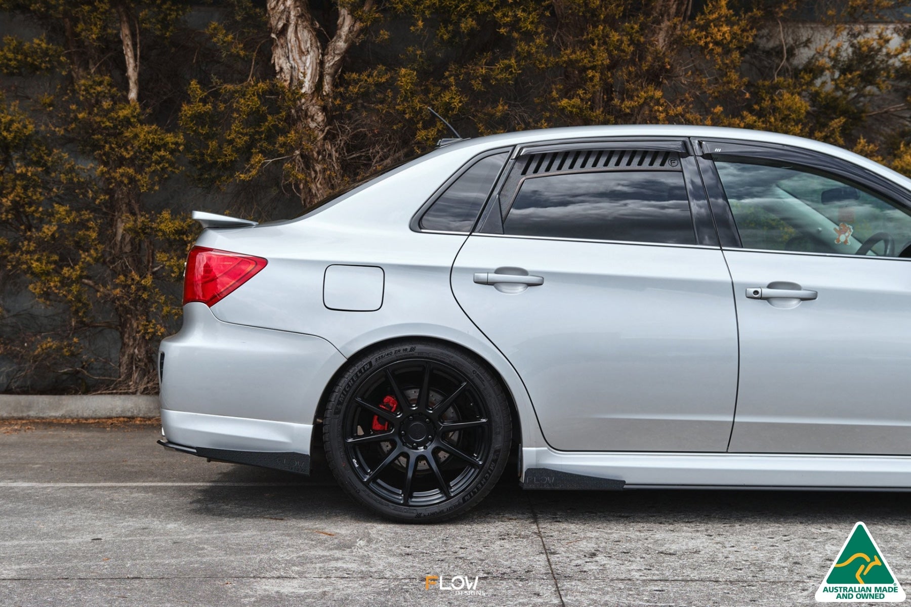 FLOW Designs  Impreza WRX/RS G3 Sedan PFL Side Skirt Splitters (Pair) - MODE Auto Concepts