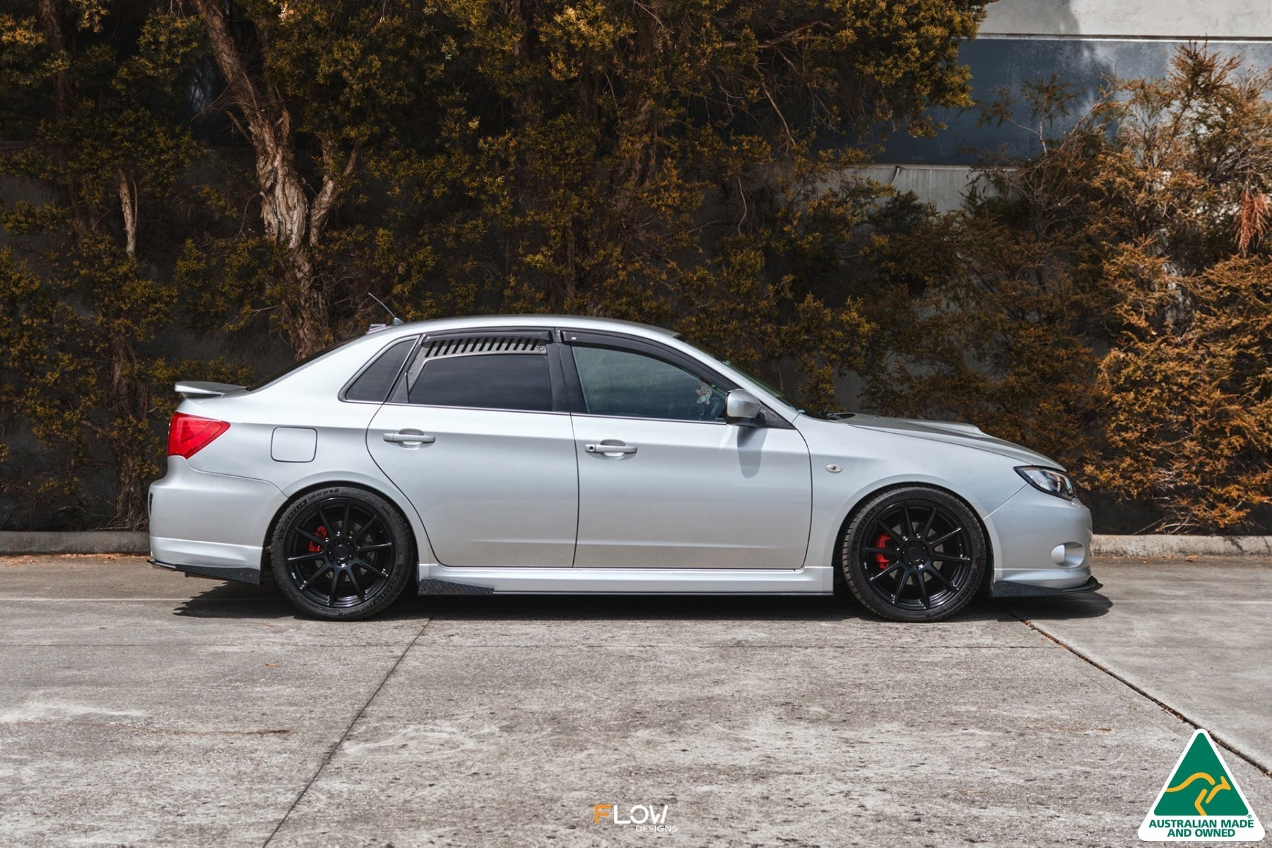 FLOW Designs  Impreza WRX/RS G3 Sedan PFL Side Skirt Splitter Winglets (Pair) - MODE Auto Concepts