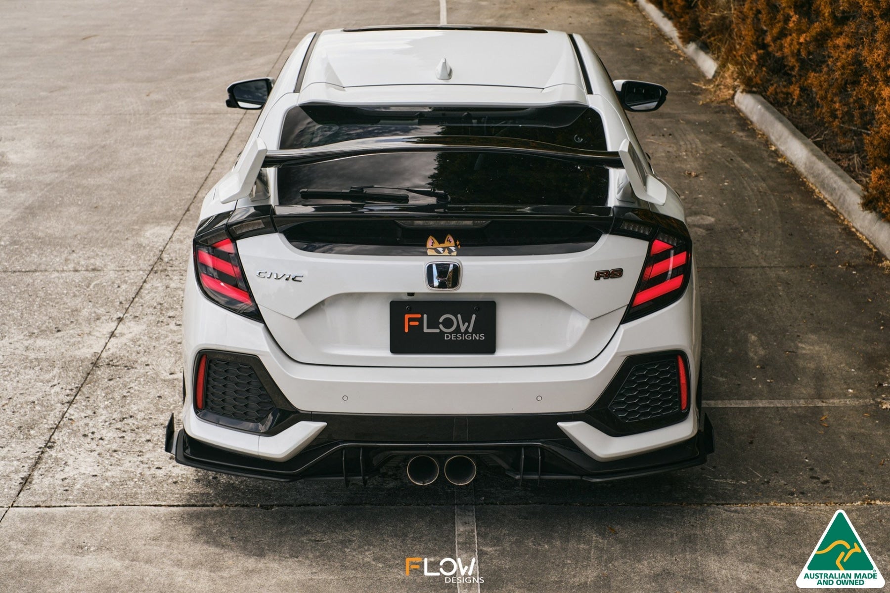 FLOW Designs  FK4/FK7 Civic RS Hatch PFL Flow-Lock Rear Diffuser - MODE Auto Concepts