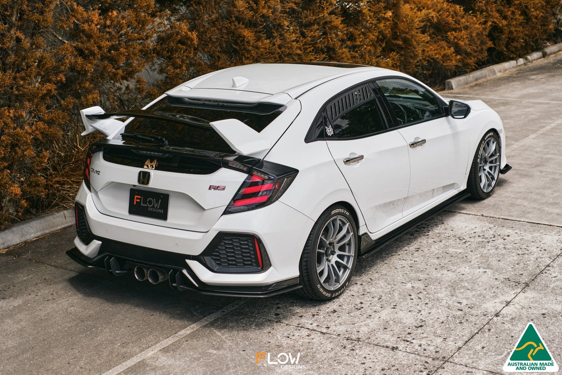 FLOW Designs  FK4/FK7 Civic RS Hatch PFL Rear Spats (Pair) - MODE Auto Concepts