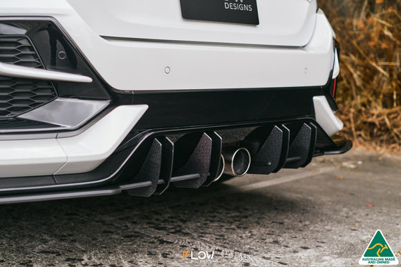FLOW Designs  FK4/FK7 Civic RS Hatch FL Flow-Lock Rear Diffuser - MODE Auto Concepts