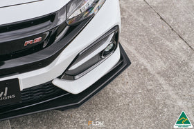 FLOW Designs  FK4/FK7 Civic RS Hatch FL Front Lip Splitter Extensions (Pair) - MODE Auto Concepts