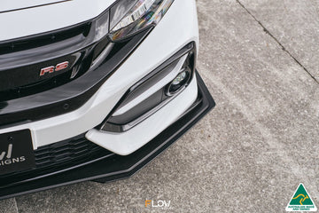 FLOW Designs  FK4/FK7 Civic RS Hatch FL Front Lip Splitter Extensions (Pair) - MODE Auto Concepts