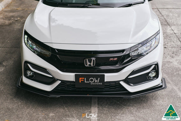 FLOW Designs  FK4/FK7 Civic RS Hatch FL Front Lip Splitter Extensions (Pair) - MODE Auto Concepts