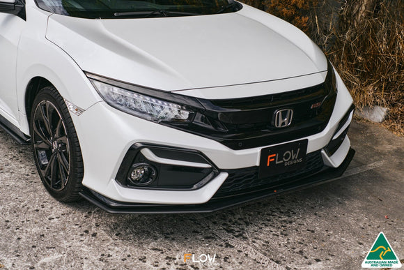 FLOW Designs  FK4/FK7 Civic RS Hatch FL Front Lip Splitter - MODE Auto Concepts