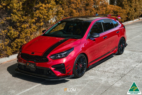 FLOW Designs  Cerato GT PFL Front Lip Splitter & Reinforcement Brackets - MODE Auto Concepts