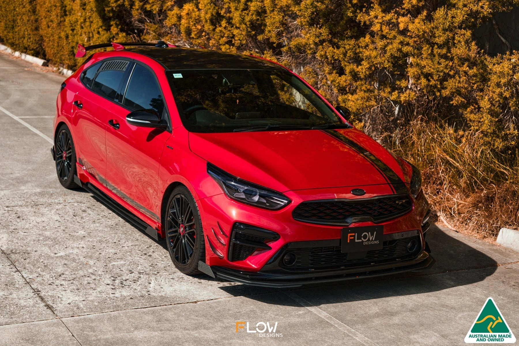 FLOW Designs  Cerato GT PFL Front Lip Splitter Extensions (Pair) - MODE Auto Concepts