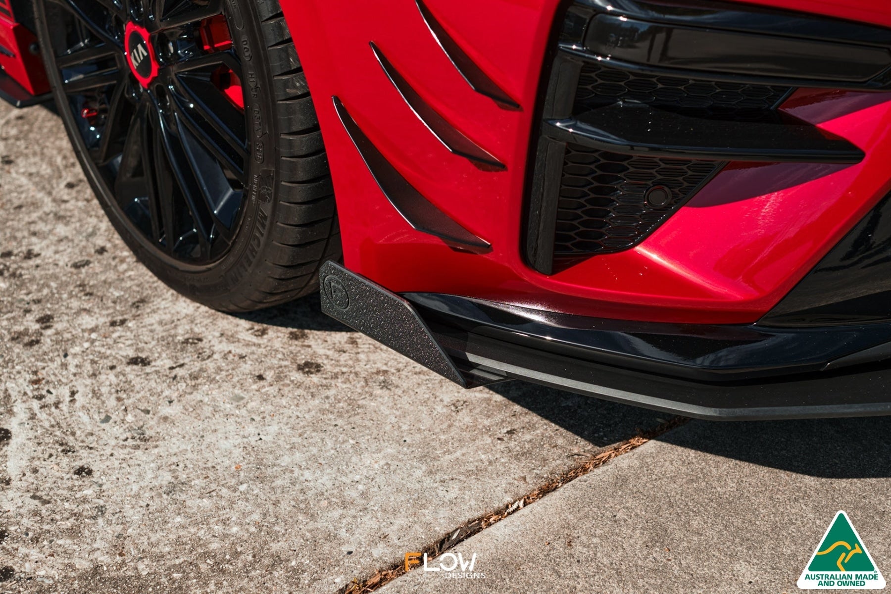 FLOW Designs  Cerato GT PFL Front Lip Splitter Winglets (Pair) - MODE Auto Concepts