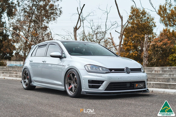 FLOW Designs  MK7 Golf R (USDM) Chassis Mounted Front Lip Splitter V3 - MODE Auto Concepts