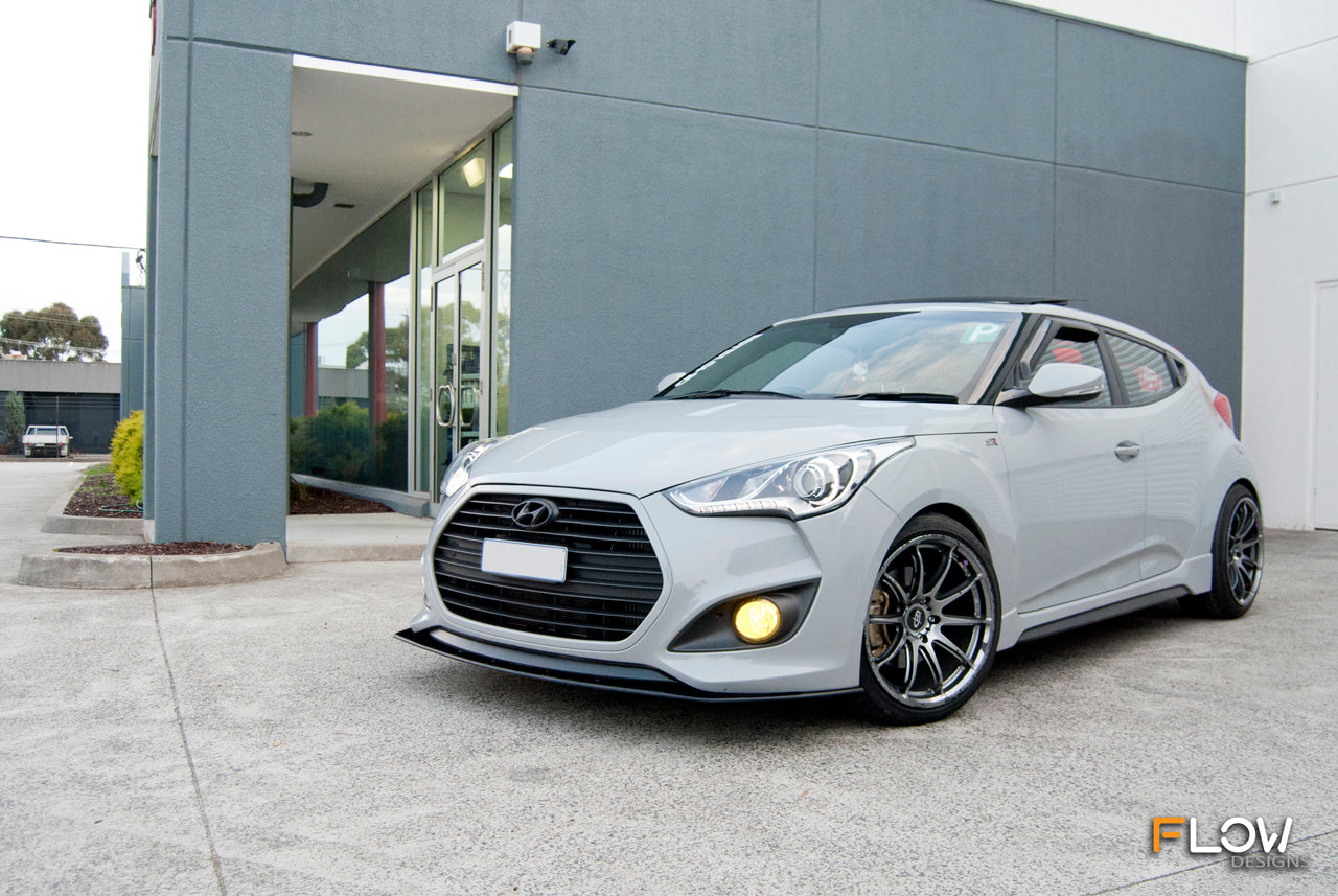 FLOW Designs  Veloster SR Turbo Front Lip Splitter - 0