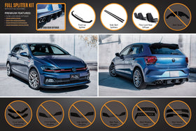 FLOW Designs  AW Polo GTI Full Splitter Set - MODE Auto Concepts