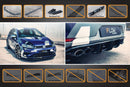 FLOW Designs  MK7.5 Golf R Full Lip Splitter Set with Flow-Lock Rear Diffuser - MODE Auto Concepts