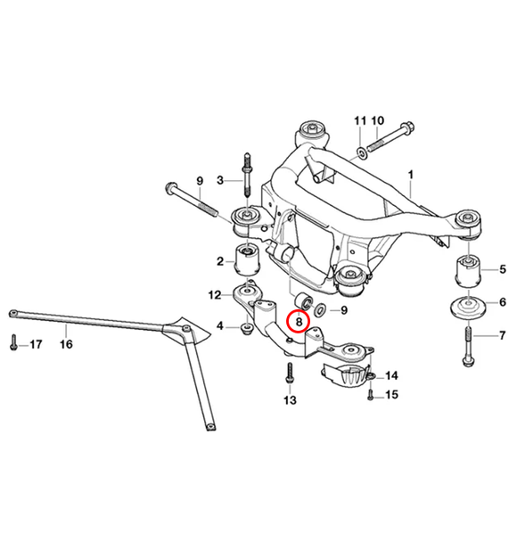 E46 M3 Solid Differential Bushes - MODE Auto Concepts