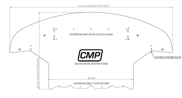 E46 Front Splitter Panel CAD File - MODE Auto Concepts