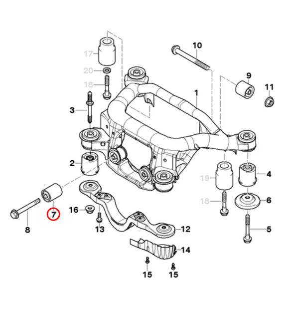 E46 Non-M Solid Front Differential Bushes - MODE Auto Concepts