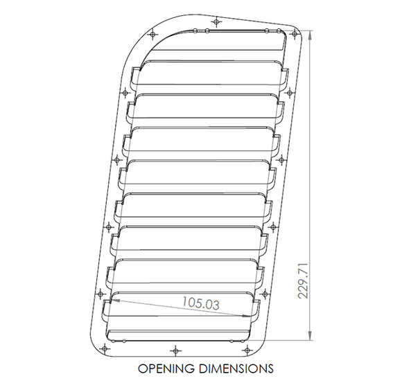 E46 M3 Hood Vents - Large - MODE Auto Concepts