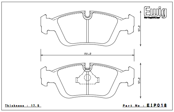 Endless Brake Pad Set EIP018 ME22