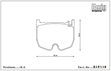 Endless Brake Pad Set EIP116 MX72 - 0