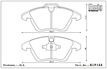 Endless Brake Pad Set EIP122 MP - 0