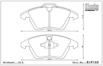 Endless Brake Pad Set EIP122 MX72 - 0