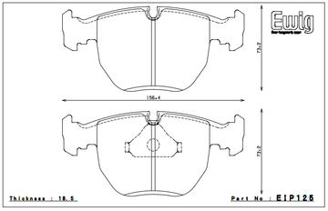 Endless Brake Pad Set EIP125 PC35 - 0