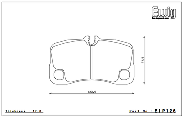Endless Brake Pad Set EIP126 MX72 17mm - 0